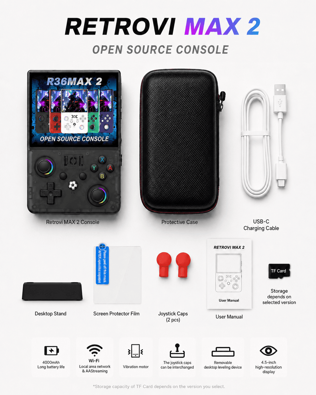 Retrovi Max 2 | Consola retro portátil de 4,5 pulgadas